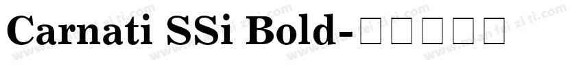 Carnati SSi Bold字体转换